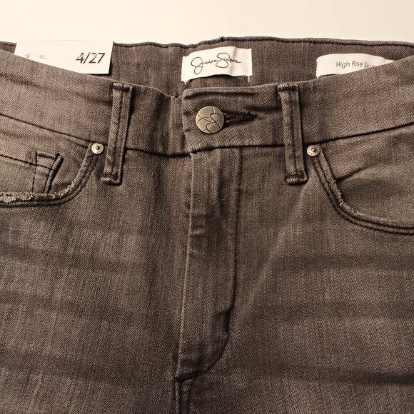 NWT Jessica Simpson Jeans Size 4/27 High Rise Skinny Gray Color - Picture 5 of 9